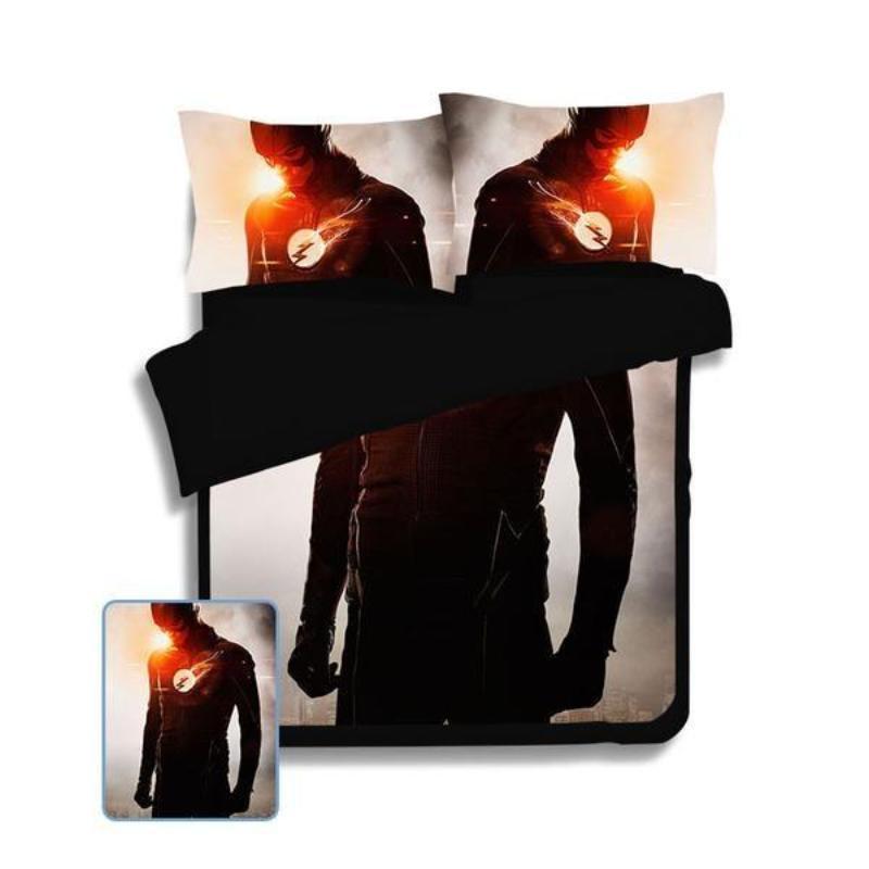 The Flash Bed Set Black & Orange