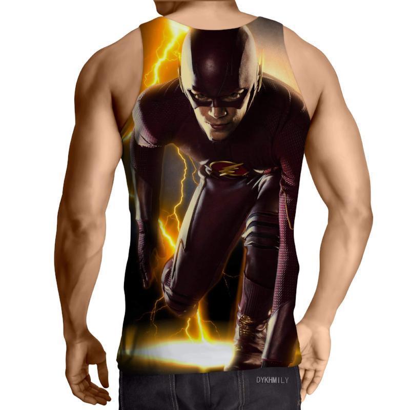 Black Yellow The Flash 3D Printed Tank Top