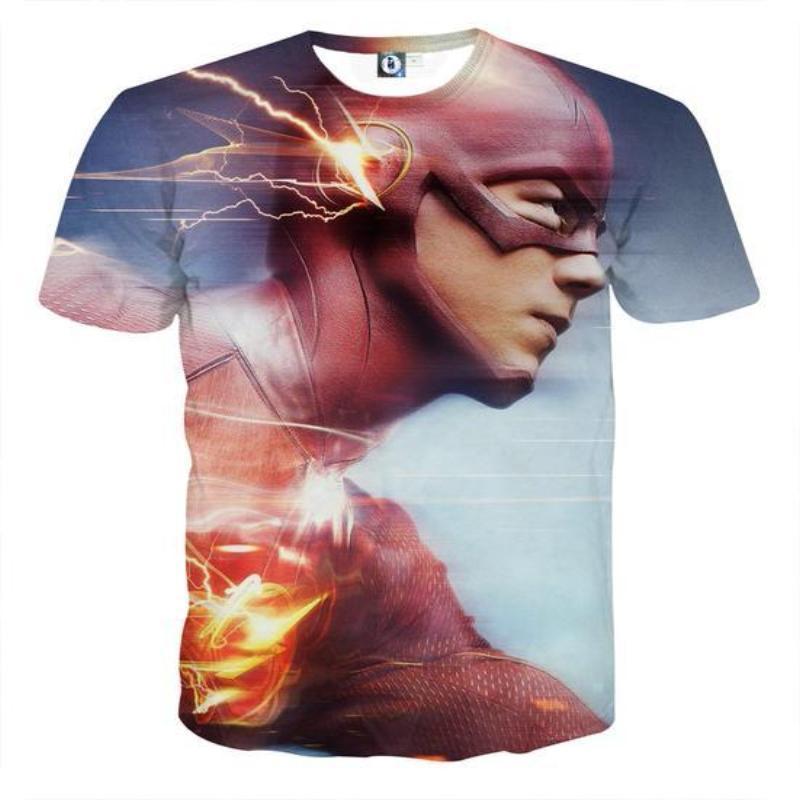 The Flash Blue White 3D Printed T-Shirt