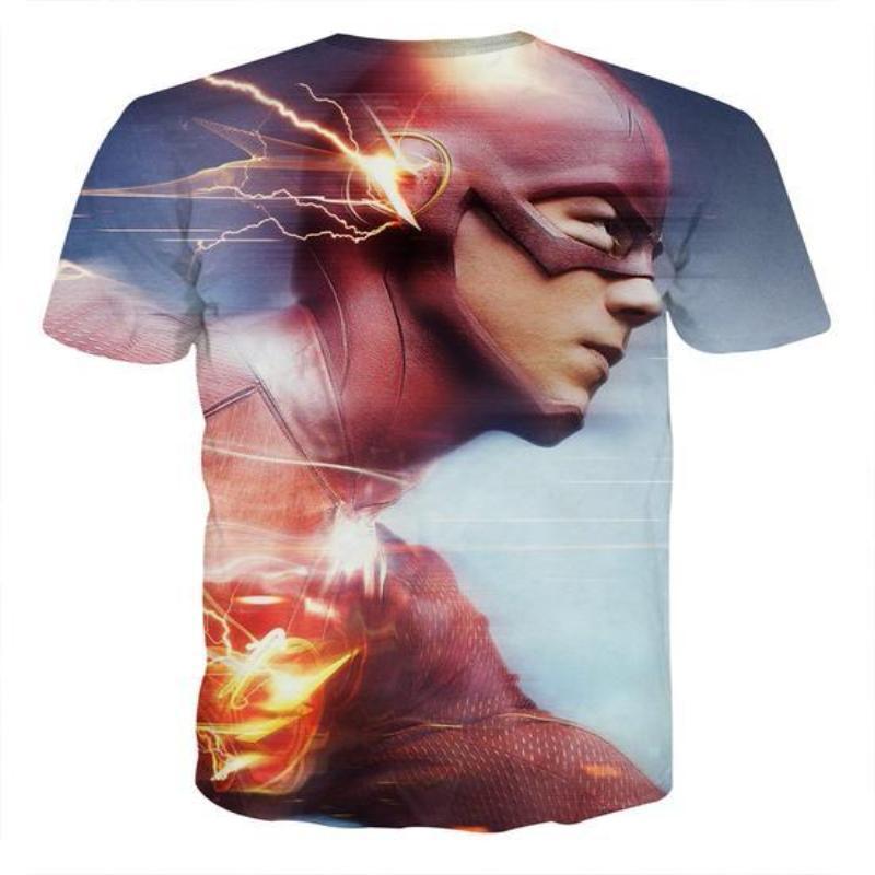 The Flash Blue White 3D Printed T-Shirt