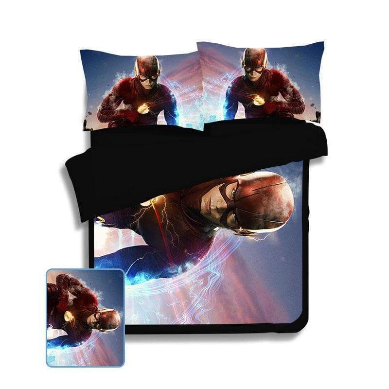 The Flash Blue White Bed Cover