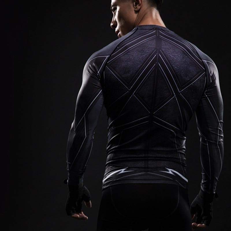 The Flash Cool Black 3D Printed Long Sleeve Shirt
