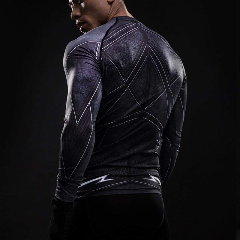 The Flash Cool Black 3D Printed Long Sleeve Shirt