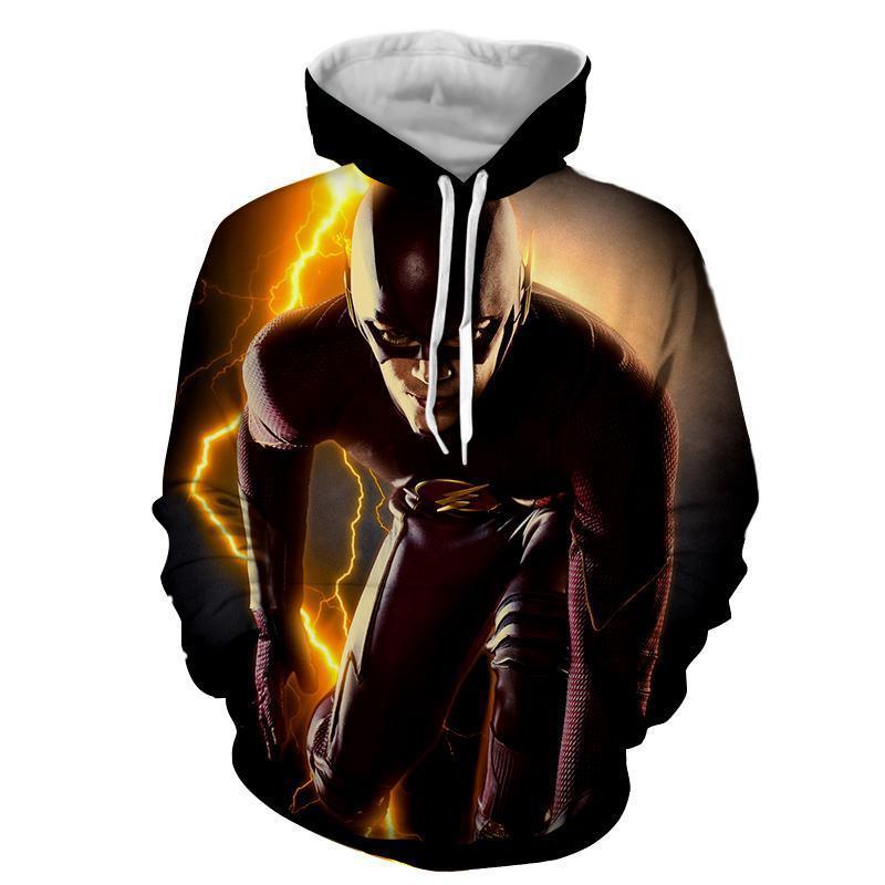 The Flash Dark 3D Printed Hoodie