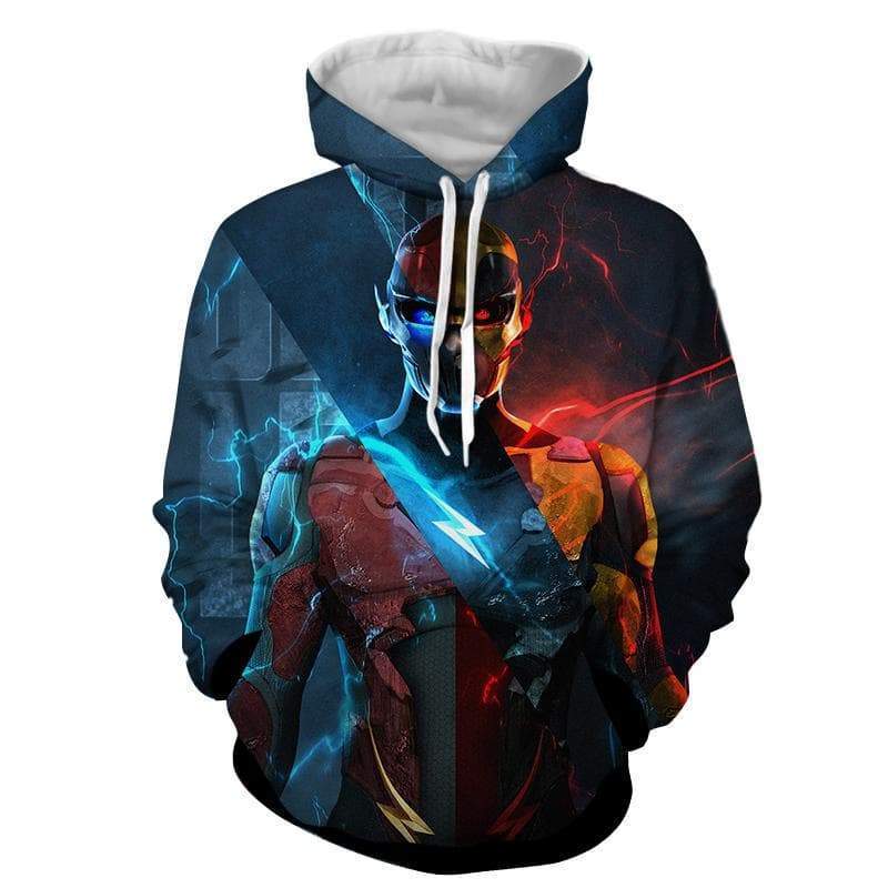 The Flash Dark Blue 3D Printed Hoodie