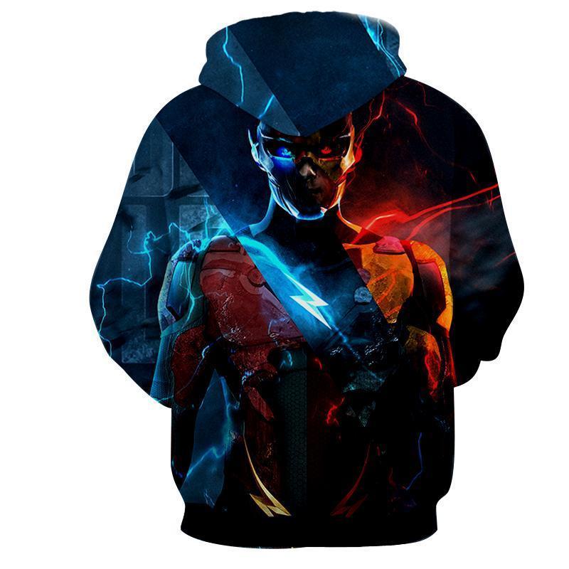 The Flash Dark Blue 3D Printed Hoodie