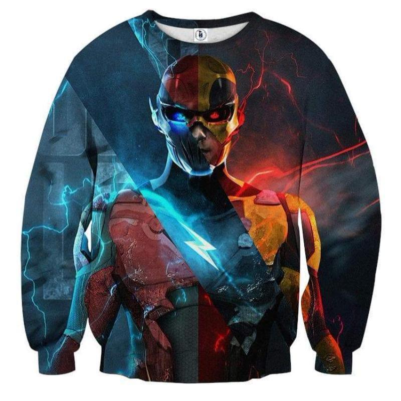 The Flash Dark Blue 3D Printed Sweatshirt