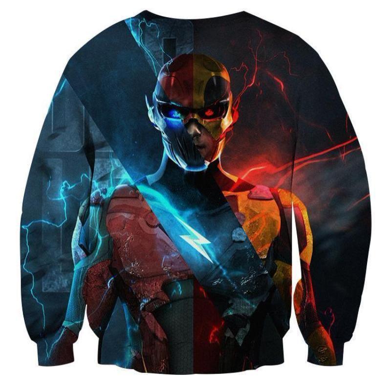 The Flash Dark Blue 3D Printed Sweatshirt