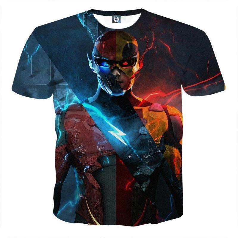 The Flash Dark Blue 3D Printed T-Shirt