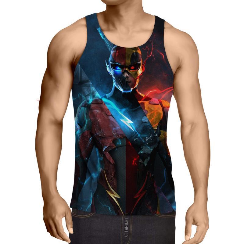 The Flash Dark Blue 3D Printed Tank Top