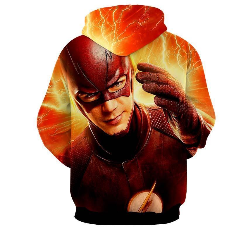The Flash Orange 3D Printed Hoodie