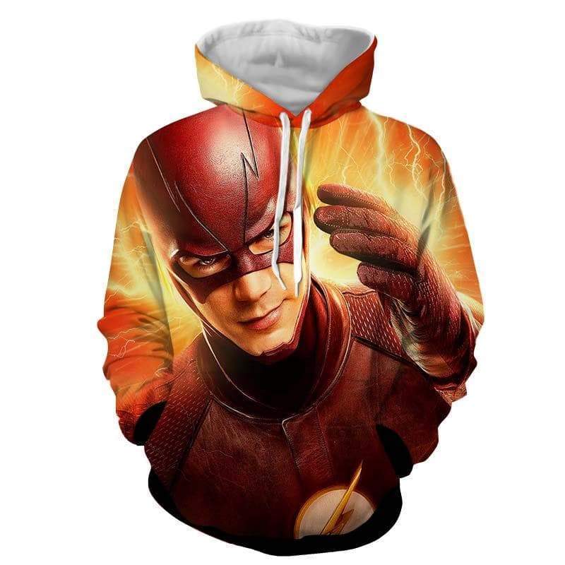 The Flash Orange 3D Printed Hoodie