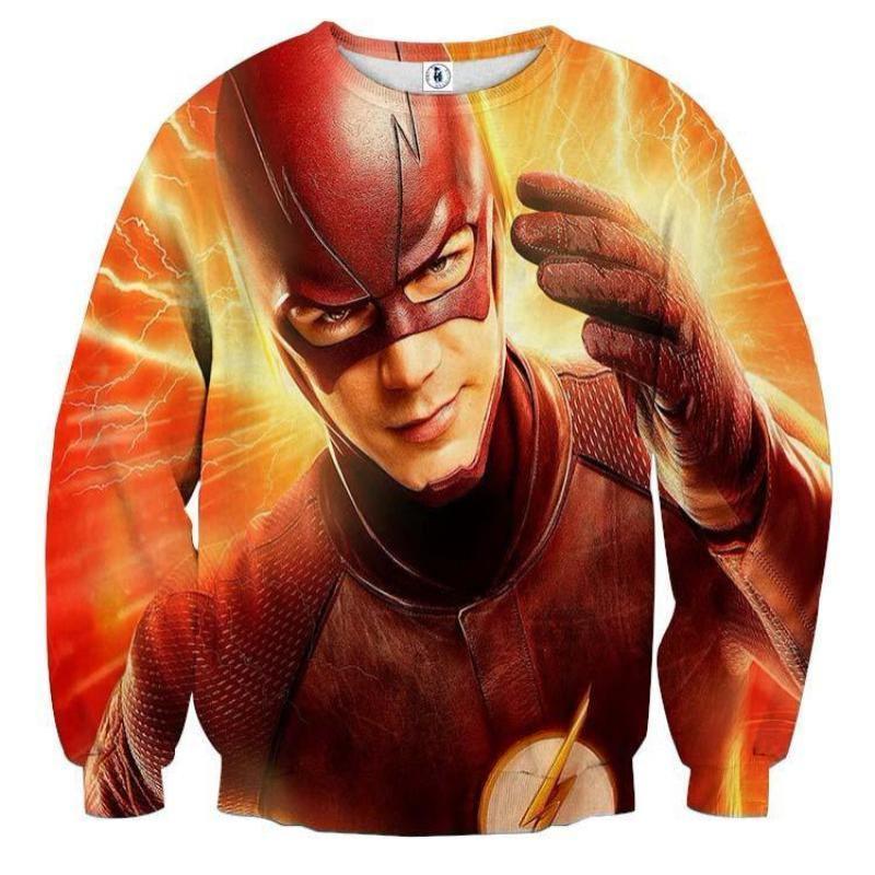 Running The Flash 3D Printed Sweatshirt