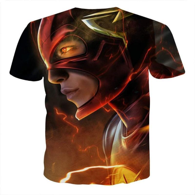 The Flash Orange & Black 3D Printed T-Shirt