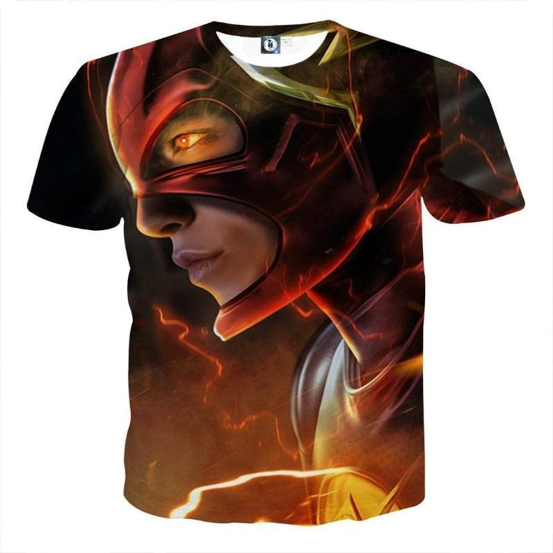 The Flash Orange & Black 3D Printed T-Shirt