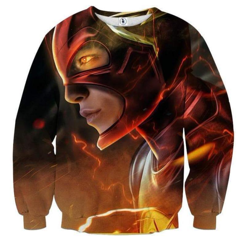 The Flash Orange 3D Printed Sweatshirt