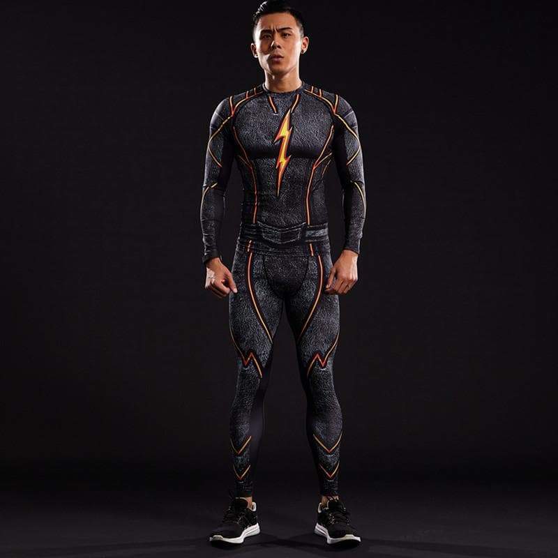 Hot Black Elastic Waist 3D Printed The Flash Pant