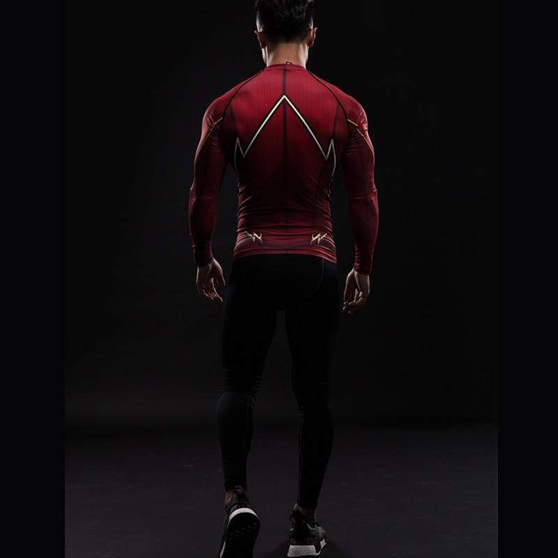 The Flash Red 3D Printed Long Sleeve Shirt