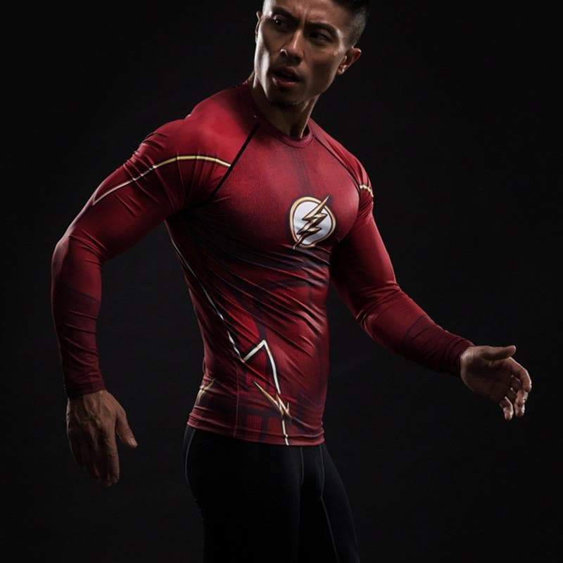 The Flash Red 3D Printed Long Sleeve Shirt