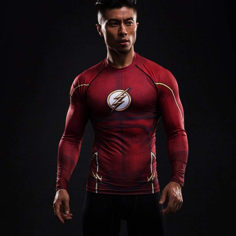 The Flash Red 3D Printed Long Sleeve Shirt