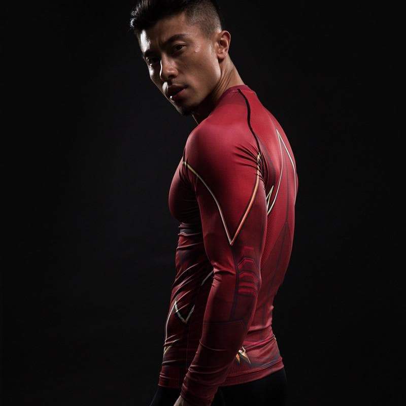 The Flash Red 3D Printed Long Sleeve Shirt