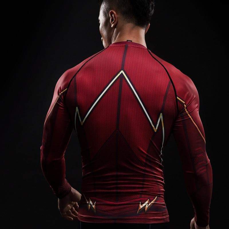 The Flash Red 3D Printed Long Sleeve Shirt