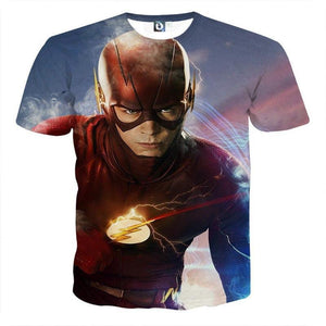 Red Blue 3D Printed The Flash T-Shirt