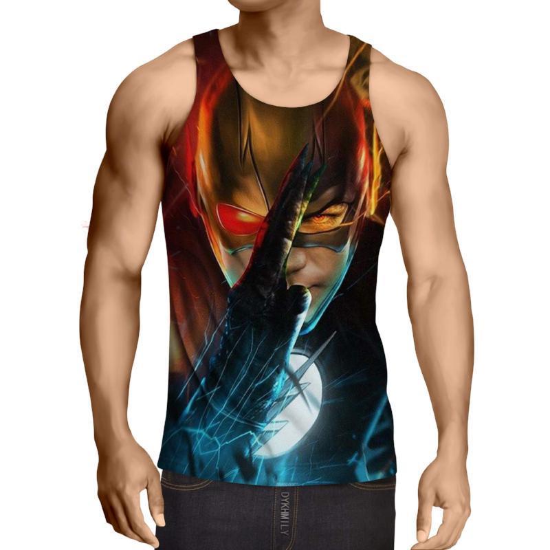 Red Blue The Flash 3D Printed Tank Top