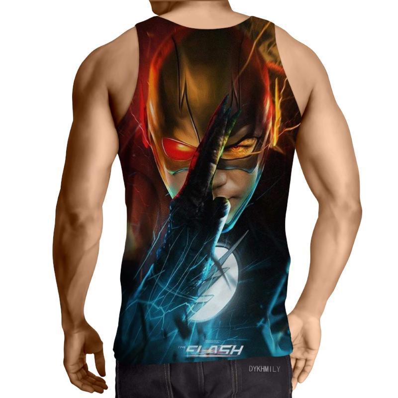 Red Blue The Flash 3D Printed Tank Top