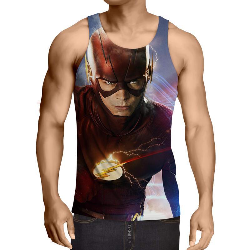 The Flash Red Blue 3D Printed Tank Top