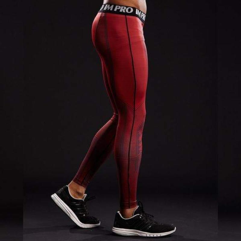 Red Elastic 3D Printed The Flash Pants