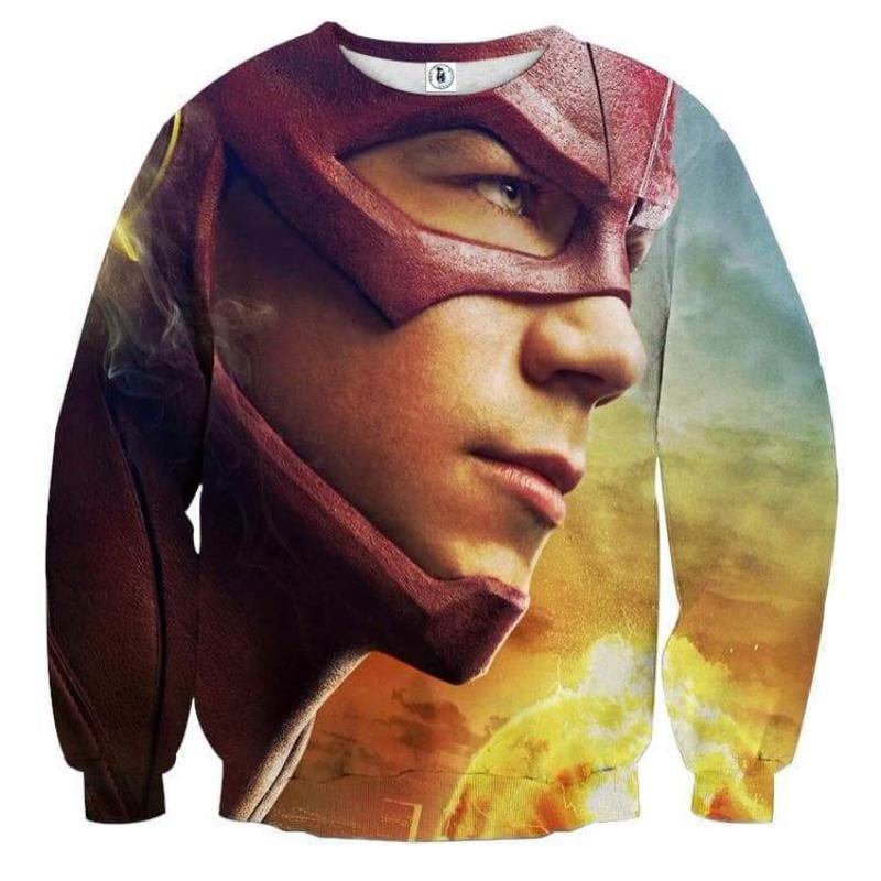 Red Orange Blue 3D Printed The Flash Sweatshirt