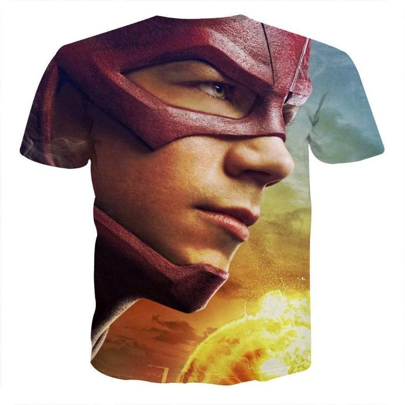 The Flash Red Orange Blue Stylish 3D Printed T-Shirt