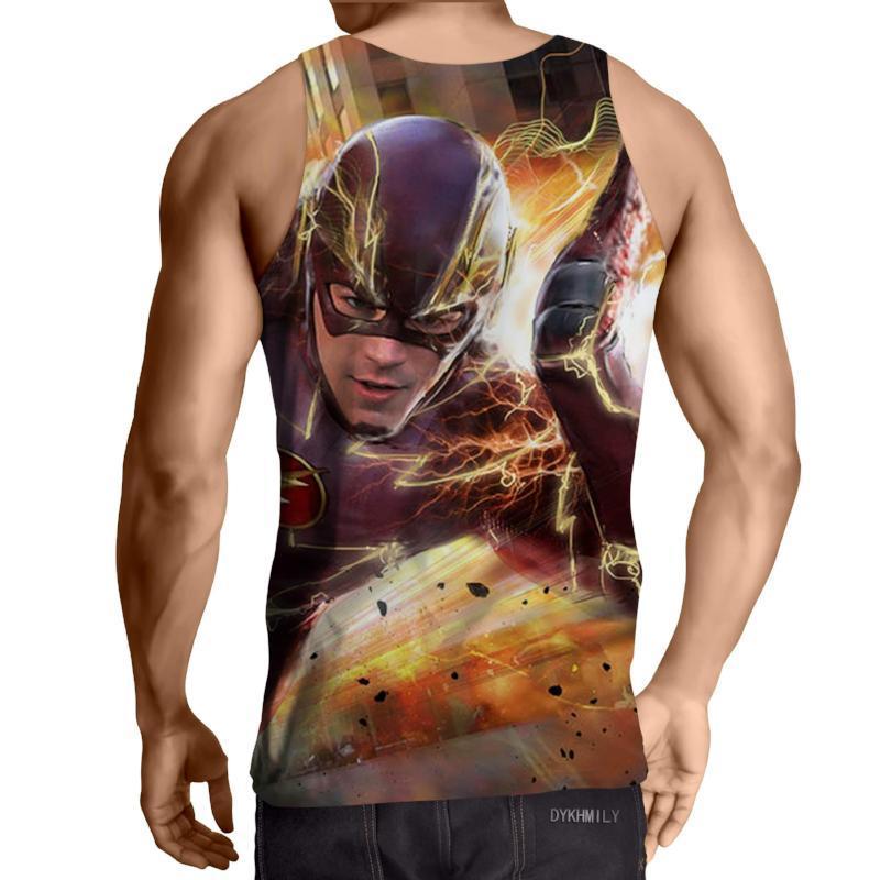 The Flash Red Orange Stylish 3D Printed Tank Top