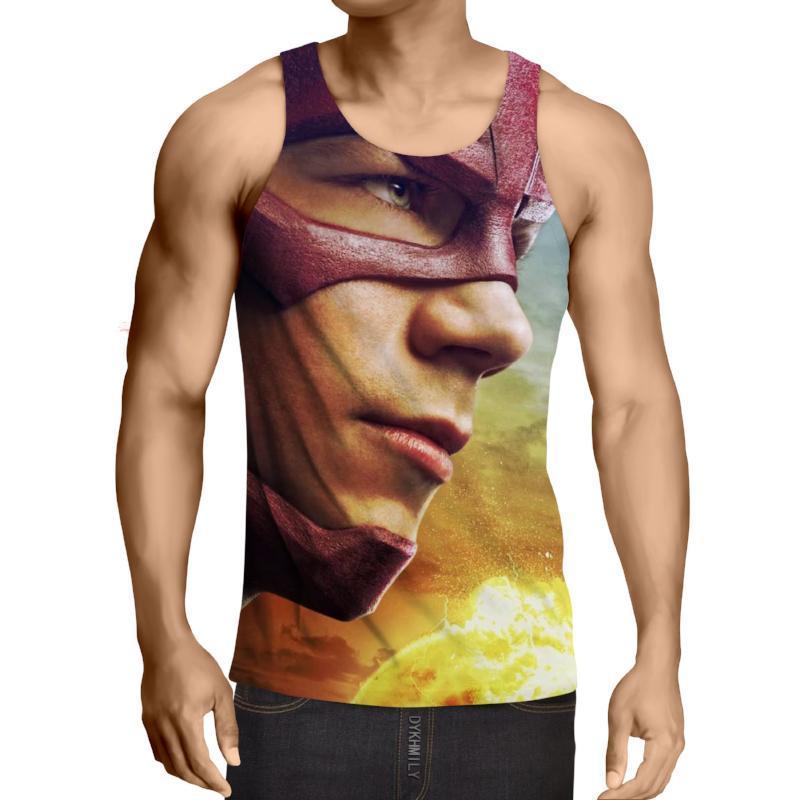 The Flash Red Orange Stylish 3D Printed The Flash Tank Top