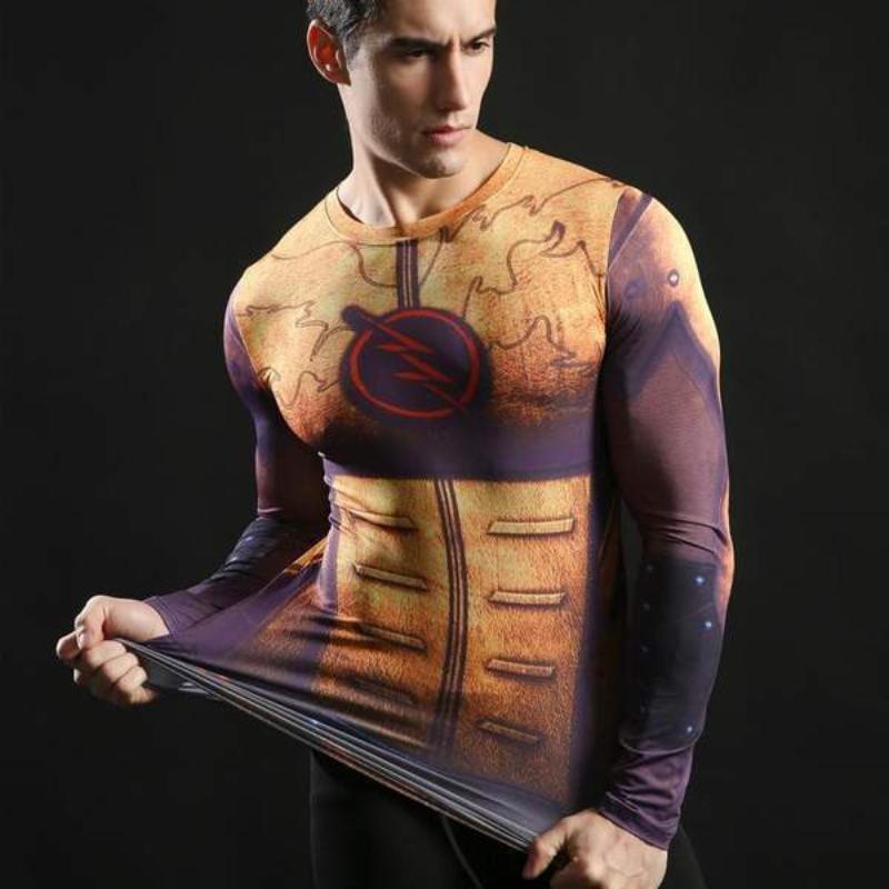 Red & Orange Unique The Flash Long Sleeve Shirt