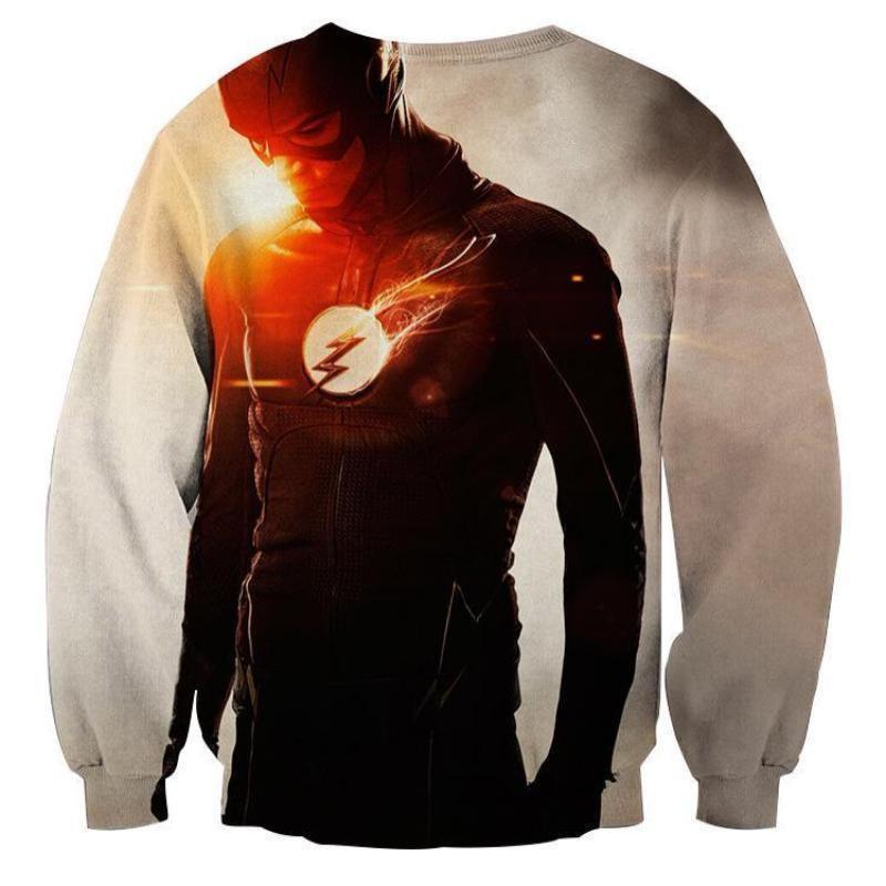 The Flash Red White 3D Printed Sweatshirt