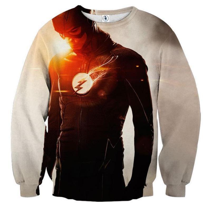 The Flash Red White 3D Printed Sweatshirt
