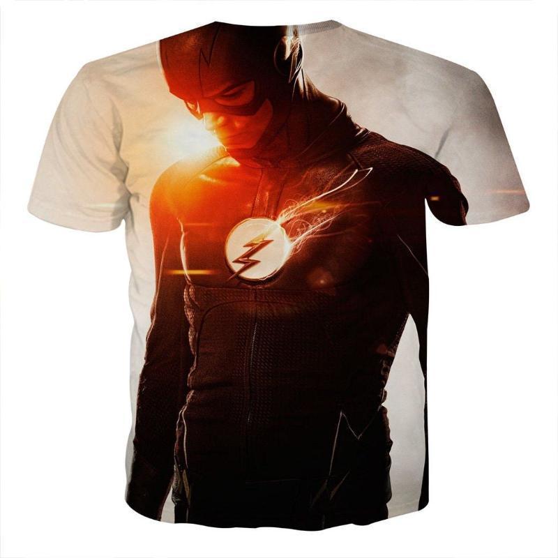 The Flash Red White 3D Printed The Flash T-Shirt