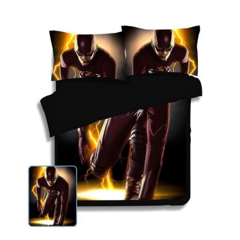 The Flash Red & Black Bed Set