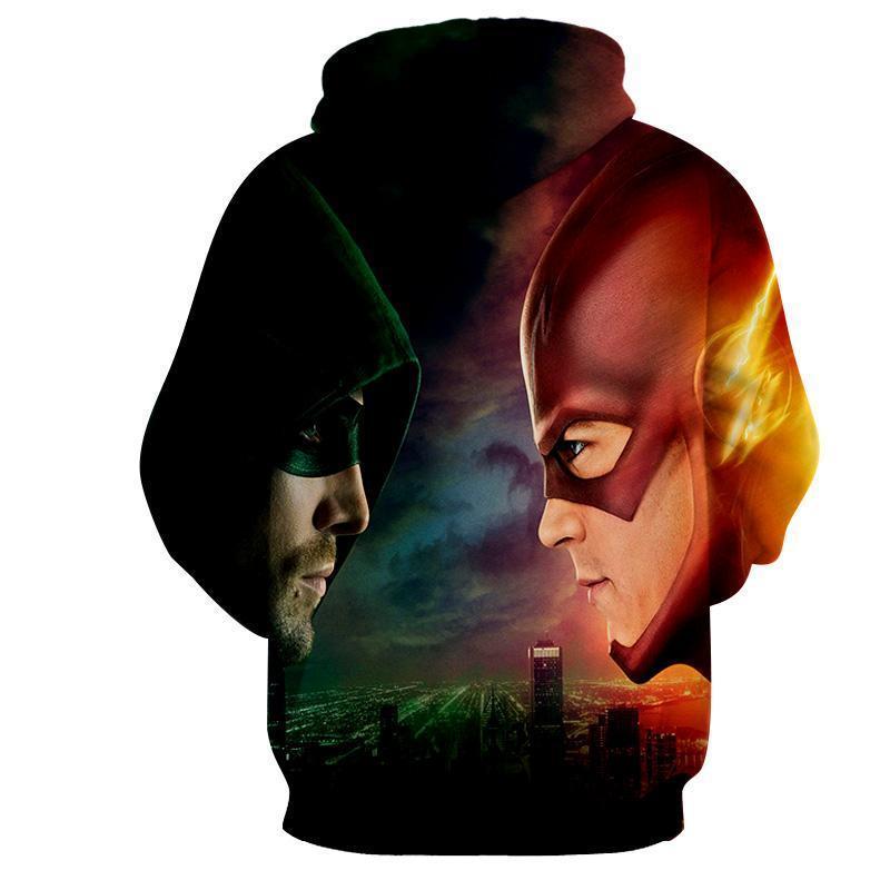 The Flash Red & Arrow 3D Printed Hoodie