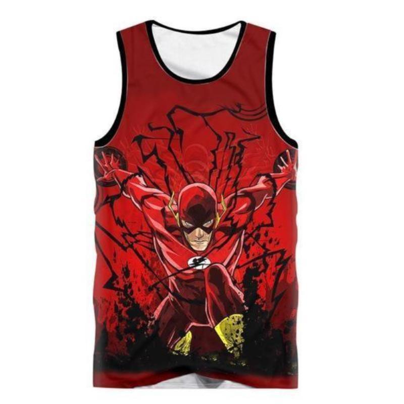 The Flash Superhero 3D Printed The Flash Tank Top