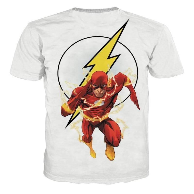 The Flash White Red 3D Printed The Flash T-Shirt