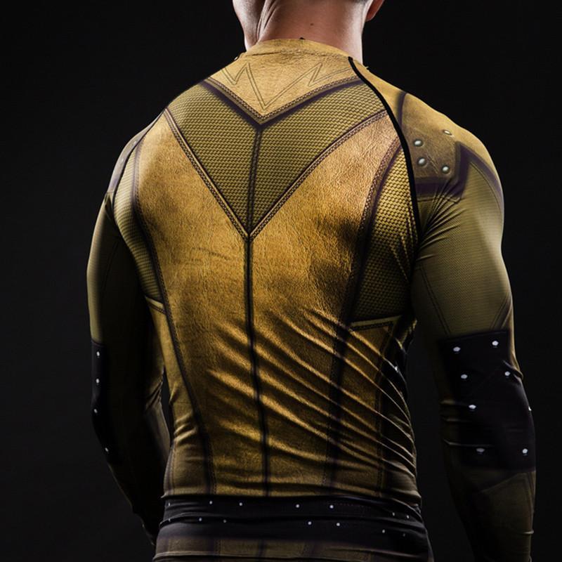 Yellow 3D Printed The Flash Long Sleeve Shirt