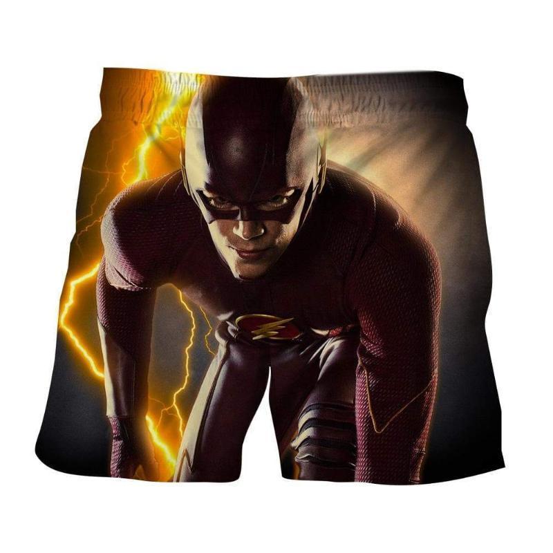The Flash Yellow Black 3D Printed Shorts