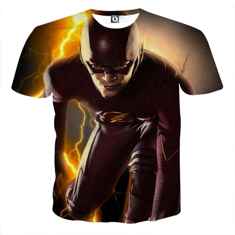 The Flash Yellow Black Stylish 3D Printed T-Shirt