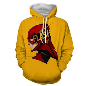 Yellow Red 3D Printed The Flash Hoodie