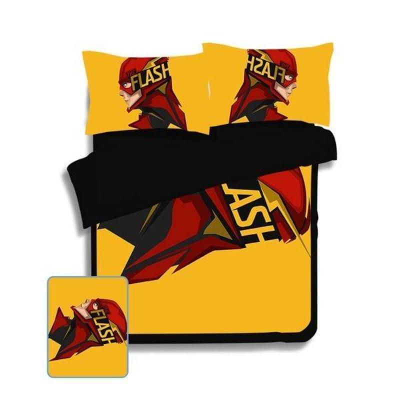 Yellow Red The Flash Bed Cover