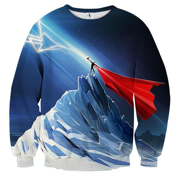 Thor Battle Ready Crewneck 3D Printed Thor Sweatshirts