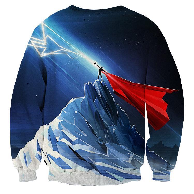 Thor Battle Ready Crewneck 3D Printed Thor Sweatshirts